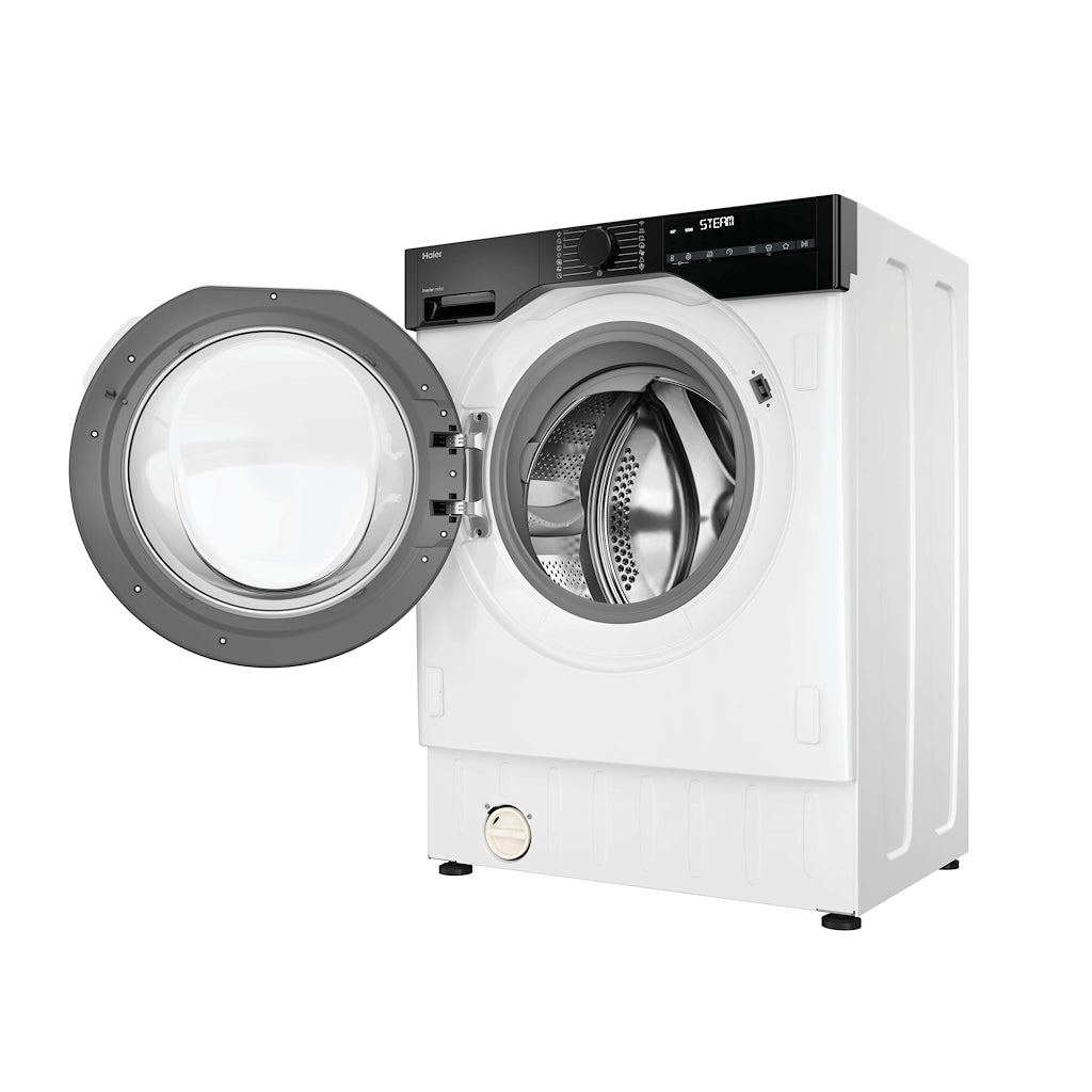 Haier BHA6S69M6D9J-80 9/6kg Integrated Washing Machine with A-30% Energy Rating - White with Black Bezel