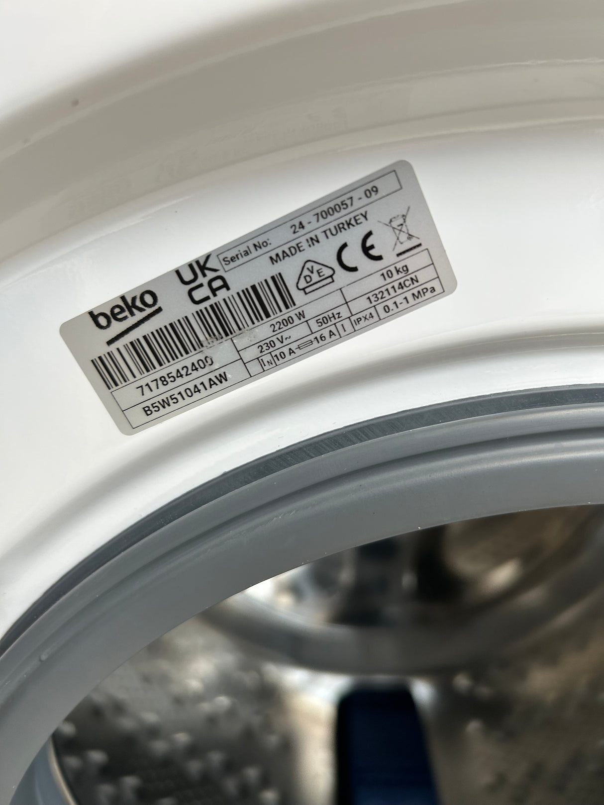 BEKO Pro Aquatech B5W58410AW 8kg Washing Machine