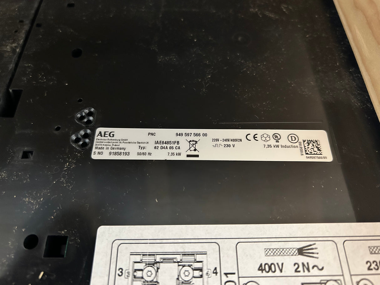 AEG IAE84851FB 80cm Induction Hob in Grey