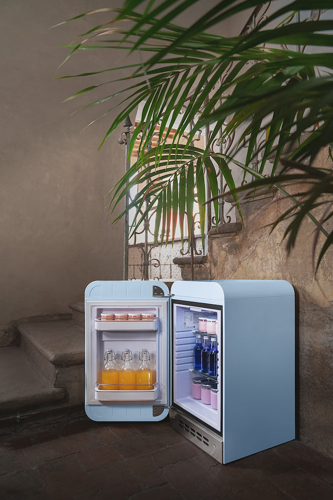 Smeg FAB5LPB6 Retro Mini Fridge Left Hand Hinge - Pastel Blue
