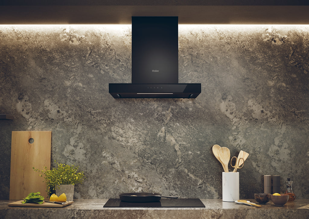 Haier HATS6CBS4B 60cm Chimney Cooker Hood - Black