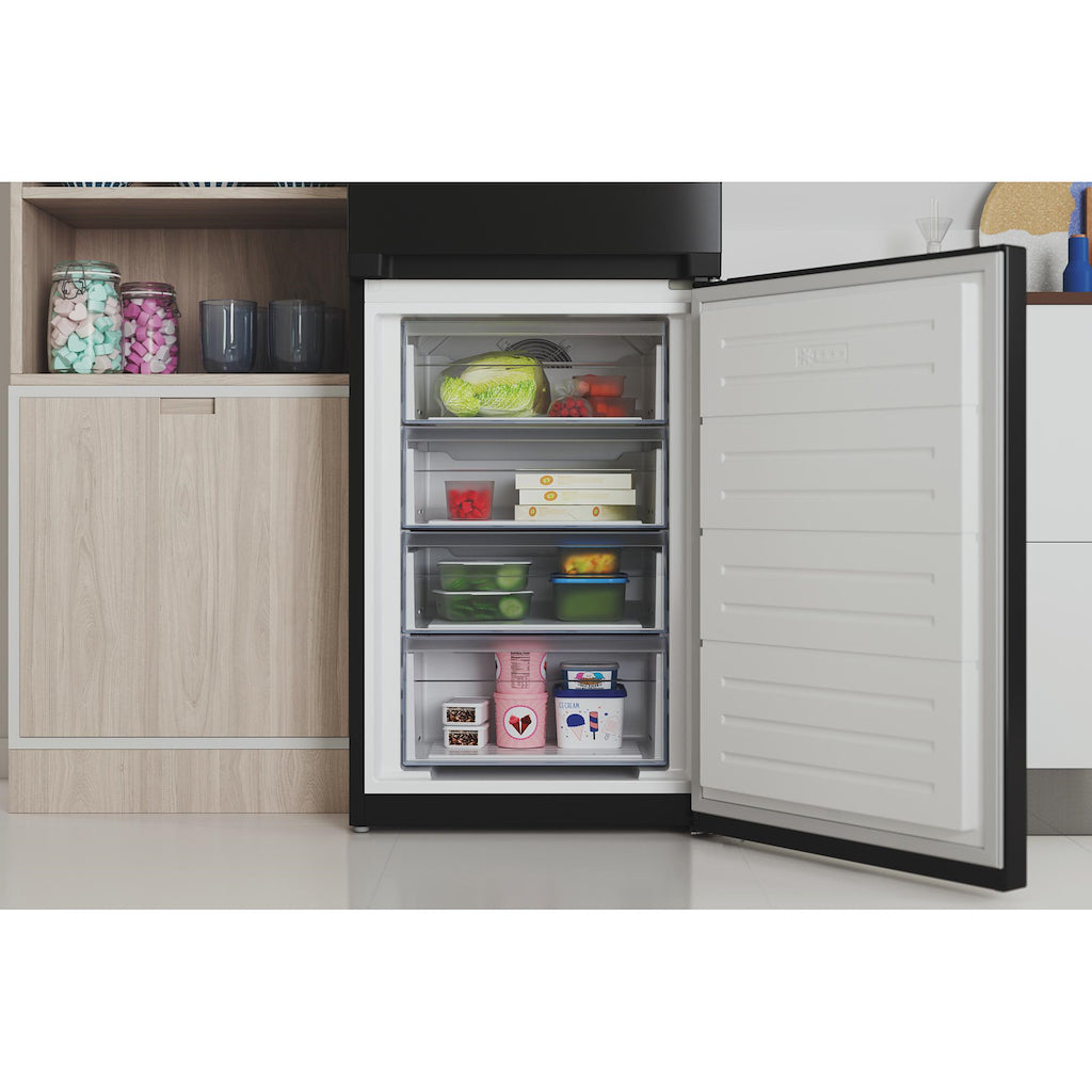 Indesit IBTNF 60182 B AQUA UK Freestanding Fridge Freezer - Black