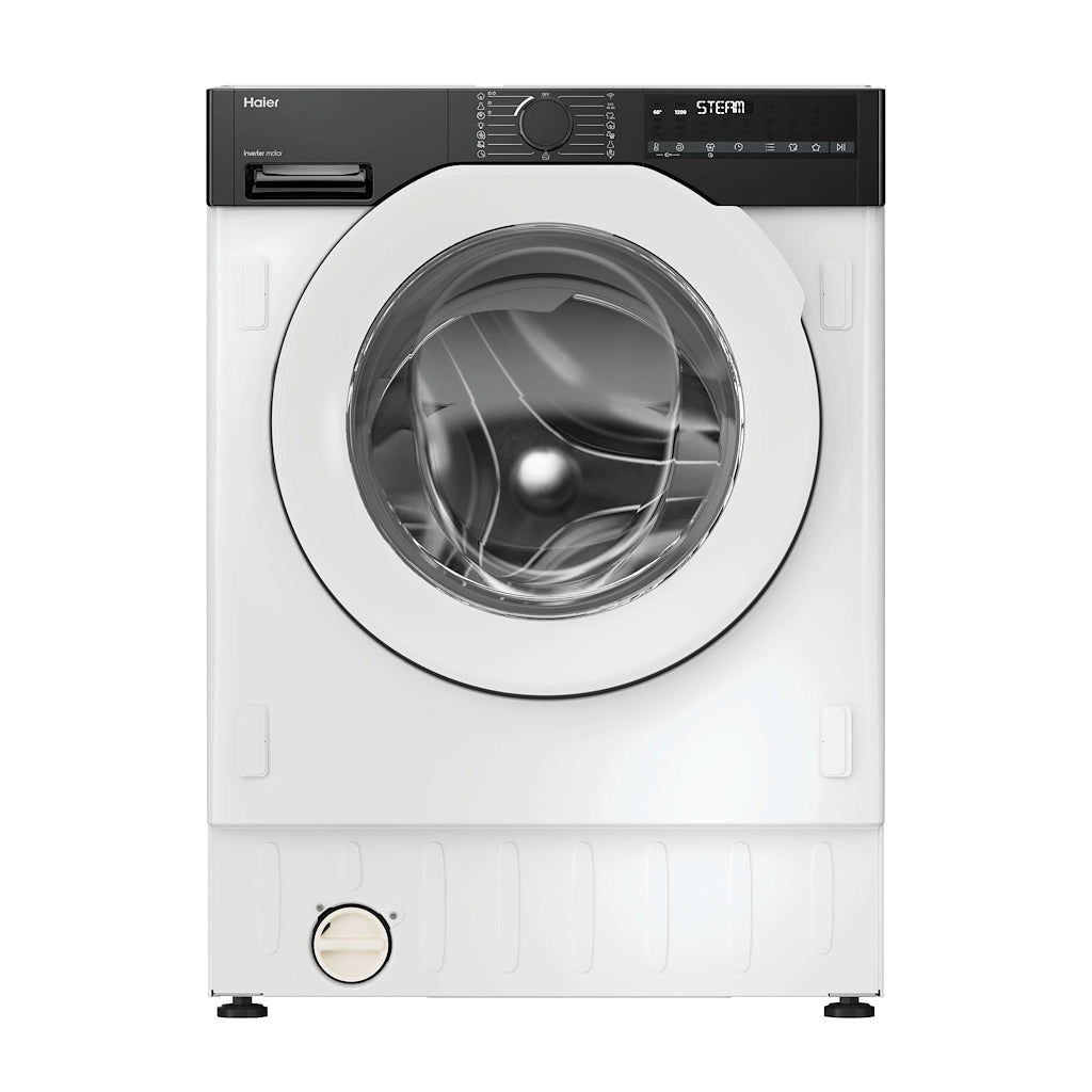 Haier BHA6S696M6D9-80 9/6kg Integrated Washer Dryer with A-30%/D Energy Rating  - White with Black Bezel