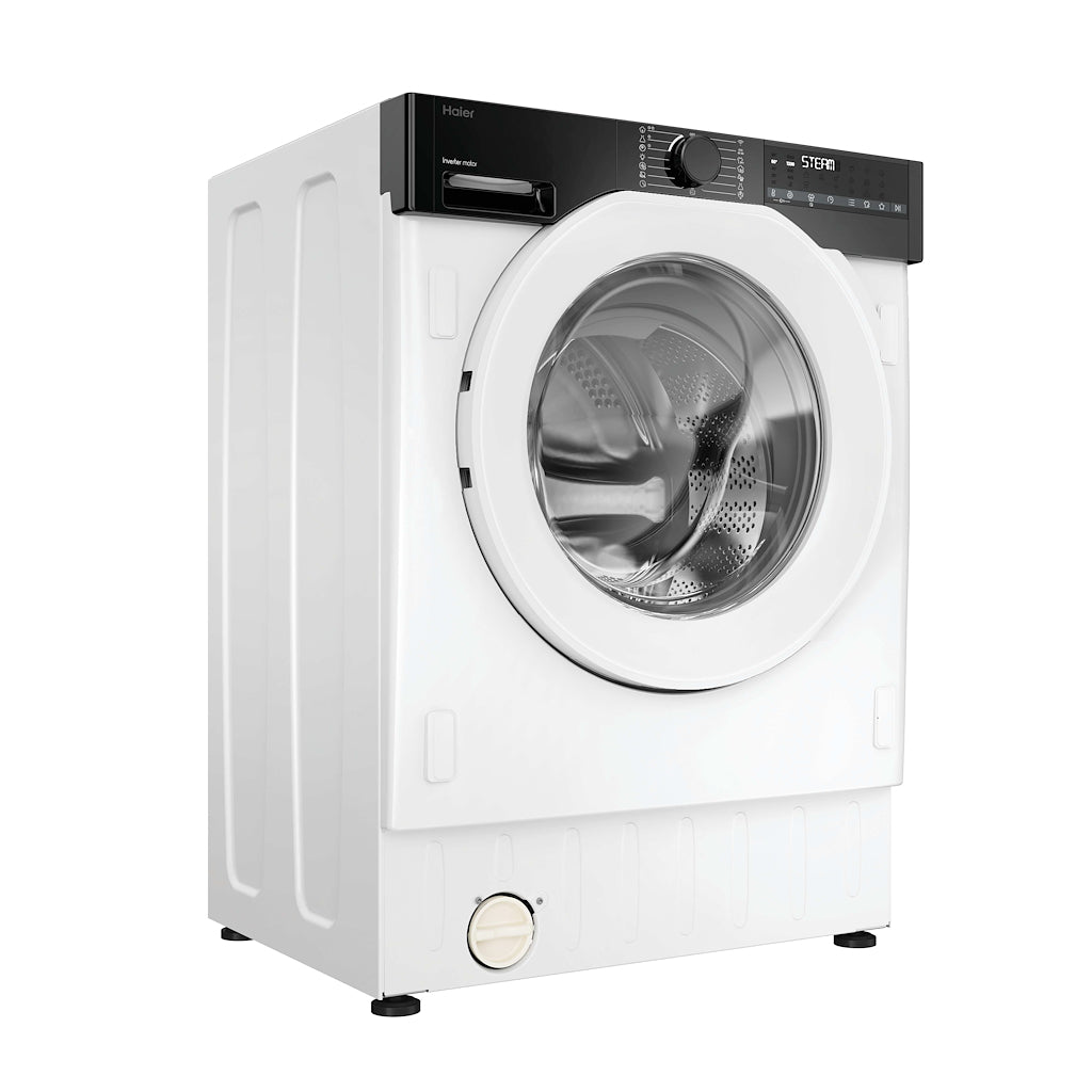 Haier BHA6S696M6D9-80 9/6kg Integrated Washer Dryer with A-30%/D Energy Rating  - White with Black Bezel