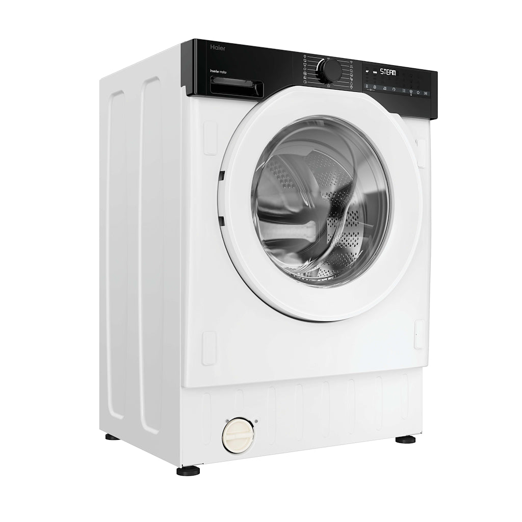 Haier BHA6S69M6D9J-80 9/6kg Integrated Washing Machine with A-30% Energy Rating  - White with Black Bezel