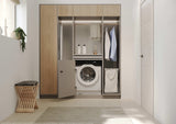 Haier BHA6S69M6D9J-80 9/6kg Integrated Washing Machine with A-30% Energy Rating  - White with Black Bezel