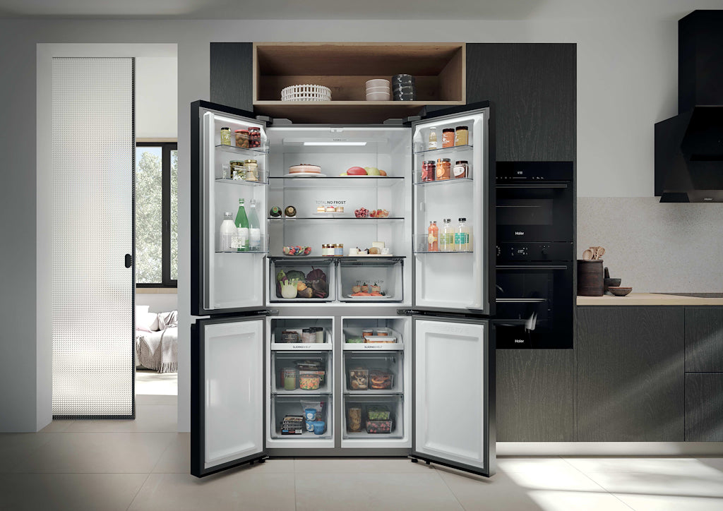 Haier HCR39F19ENPT Four Door French Style Fridge Freezer