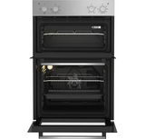 Beko BBXDF21000S 90cm Built-In Double Fan Oven with Easy Grip Knobs - Silver