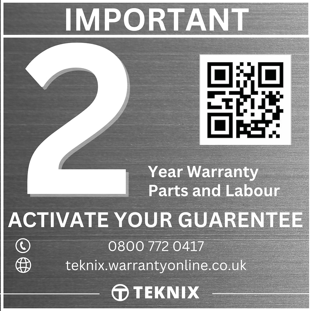 Teknix BITKWD8614 Integrated 8/6kg Washer Dryer with 1400rpm Spin - White
