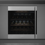 Smeg CVI338LX3 60cm Classic Undercounter Wine Cooler with Left Hand Hinge, Stainless Steel