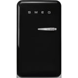 Smeg FAB10LBL6 Retro Mini Fridge Left Hand Hinge - Black