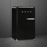 Smeg FAB10LBL6 Retro Mini Fridge Left Hand Hinge - Black