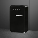 Smeg FAB10LBL6 Retro Mini Fridge Left Hand Hinge - Black