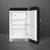 Smeg FAB10RBL6 Retro Mini Fridge Right Hand Hinge - Black