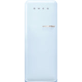 Smeg FAB28LPB6UK Retro Fridge with Icebox Left Hand Hinge - Pastel Blue