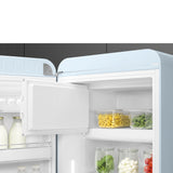 Smeg FAB28LPB6UK Retro Fridge with Icebox Left Hand Hinge - Pastel Blue