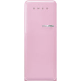 Smeg FAB28LPK6 Retro Fridge Freezer Left Hand Hinge - Pink
