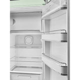 Smeg FAB28RPG6 Retro Fridge with Icebox Right Hand Hinge - Pastel Green