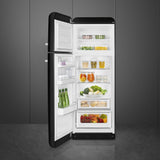 Smeg FAB30LBL6UK Retro Fridge Freezer Left Hand Hinge - Black