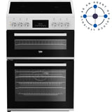 Beko FDC6731W 60cm Double Oven Electric Cooker - White