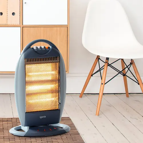 Igenix IG9514 1200W Halogen Heater Grey/Blue