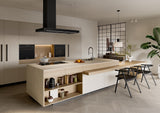 Smeg KLTI12L4MB 120cm Island Cooker Hood, Matt Black