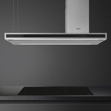 Smeg KLTI12L4X 120cm Alta Island Hood in Stainless Steel Auto Vent 2.0