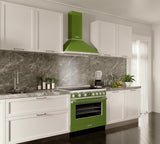 Smeg KPF9OG 90cm Portofino Chimney Hood, Olive Green