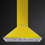 Smeg KPF9YW 90cm Portofino Chimney Hood, Yellow