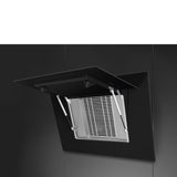 Smeg KV194B3 90cm Linea Angled Chimney Auto Vent 2.0 Hood , Black