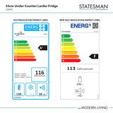 Statesman L255W 55cm Undercounter Larder Fridge