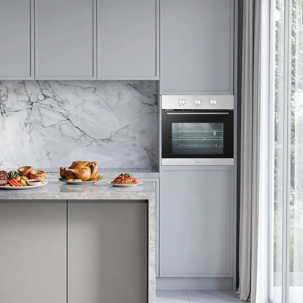 Midea Xpress MBO65M90M1-SS  Fan Built-In Single Oven - Stainless Steel - A Rated