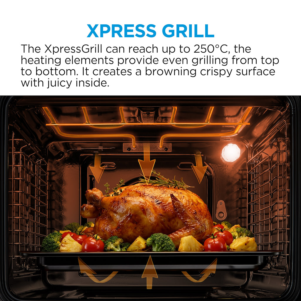 Midea Xpress MBO65M90M1-SS  Fan Built-In Single Oven - Stainless Steel - A Rated