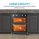 Midea MBOD50M3AD0-BK Fan Built-Under Double Oven - Black - AA Rated