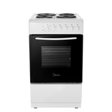 Midea MFO20DME4H109-WH 50cm Single Oven FS Cooker with Sealed Plates - White - A Rated