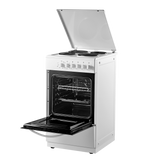 Midea MFO20DME4H109-WH 50cm Single Oven FS Cooker with Sealed Plates - White - A Rated