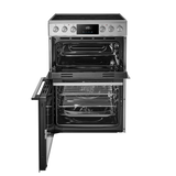 Midea MFO24EME4R118-SS 60cm Double Oven FS Cooker with Ceramic Hob - Stainless Steel - AA Rated