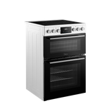 Midea MFO24EME4R118-WH 60cm Double Oven FS Cooker with Ceramic Hob - White - AA Rated