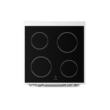 Midea MFO24EME4R118-WH 60cm Double Oven FS Cooker with Ceramic Hob - White - AA Rated