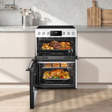 Midea MFO24EME4R118-WH 60cm Double Oven FS Cooker with Ceramic Hob - White - AA Rated