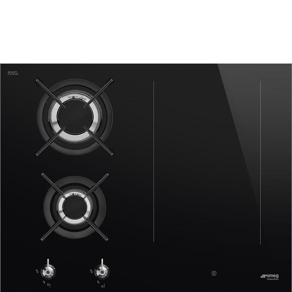 Smeg PM3643D 65cm Classic Mixed Fuel Hob 2 Gas Burners 1 Induction Multizone