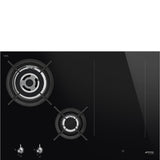 Smeg PM3743D 75cm Eclipse Mixed Fuel Hob 2 Gas Burners 1 Induction Multizone