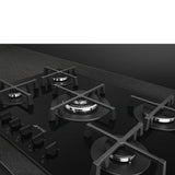 Smeg PV275B 72cm Gas on Glass Hob, Black