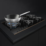 Smeg PV695LCNR 90cm Dolce Stil Novo Gas Hob, Black with Copper Trim