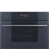 Smeg SO4102M1G 45cm Linea Combi Microwave, Neptune Grey