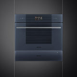 Smeg SO4102M1G 45cm Linea Combi Microwave, Neptune Grey