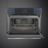 Smeg SO4104APG 45cm Linea Omnichef Oven, Neptune Grey