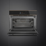 Smeg SO4606WAPNR Compact 45cm Dolce Stil Novo Omnichef Wi-Fi Oven, Copper