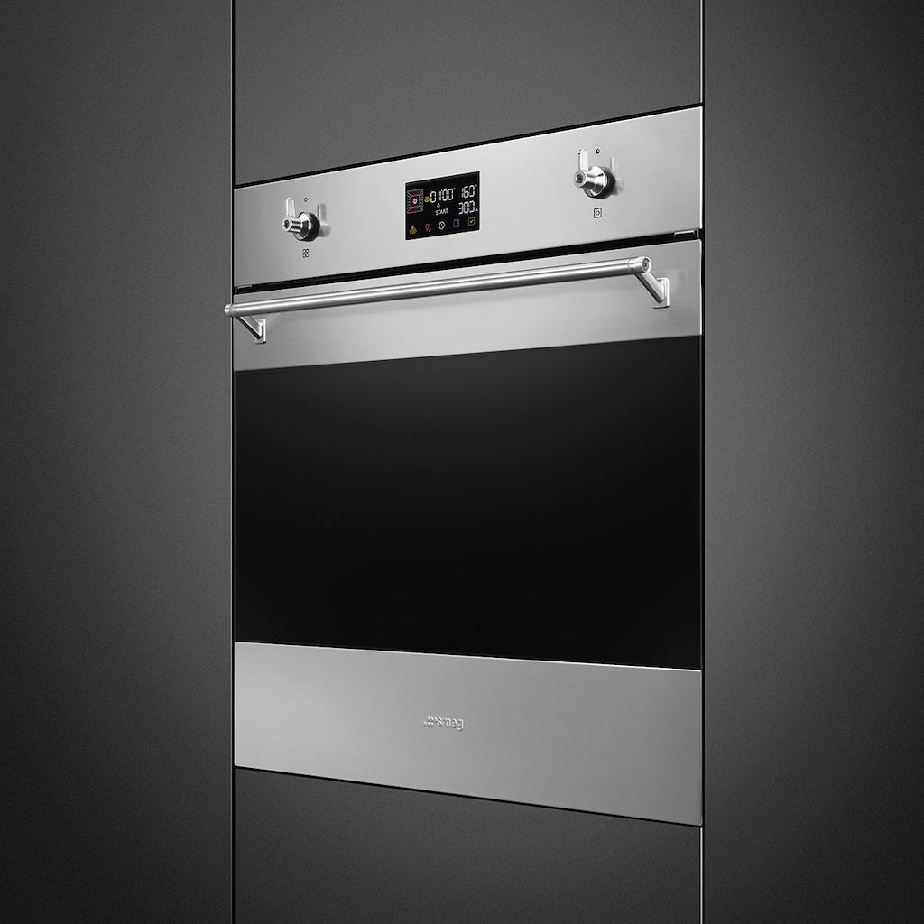 Smeg SO6302M2X 60cm Classic Speedwave XL Combi Microwave, Stainless Steel
