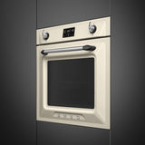 Smeg SOP6902S2PP 60cm Victoria Pyrolytic SteamOne Single Oven, Cream